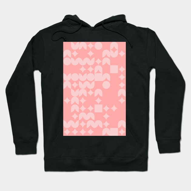 Girly Pinkish Geometric Pattern - Flowers & Stars #24 Hoodie by Trendy-Now